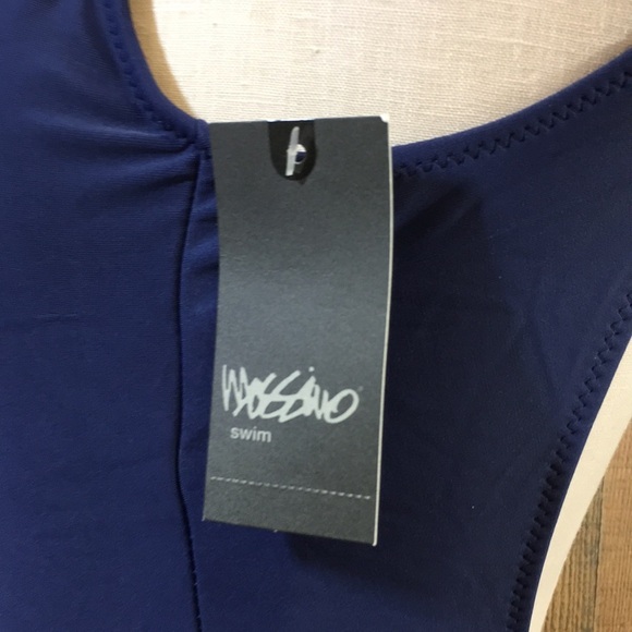 Mossimo Swimsuit Womens‎ Small Dark Night Blue Lace Up One Piece Swimwear - Picture 5 of 14